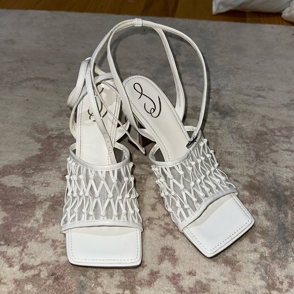 Sam Edelman Candice Sandal in Bright White womens heels size 9 - Picture 4 of 10